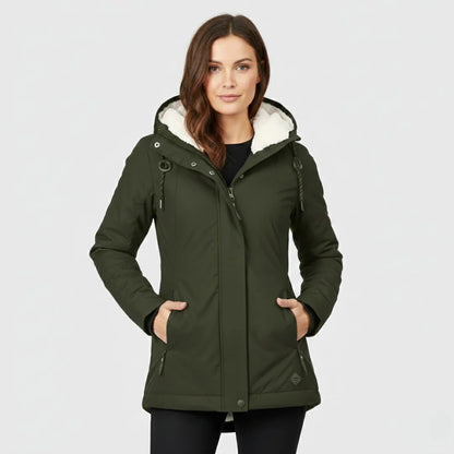 Płaszcz damski bawełniany z kapturem