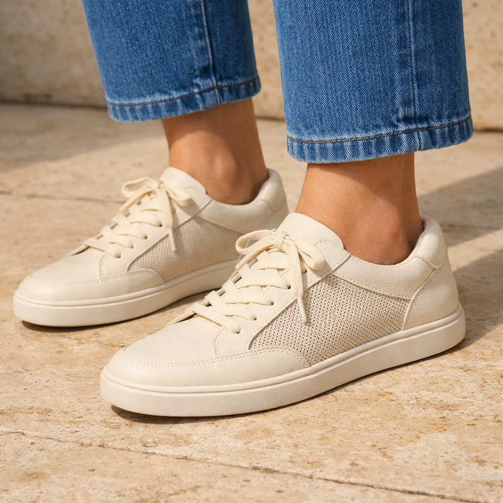 Der Cremefarbene Court-Sneaker - Image 1