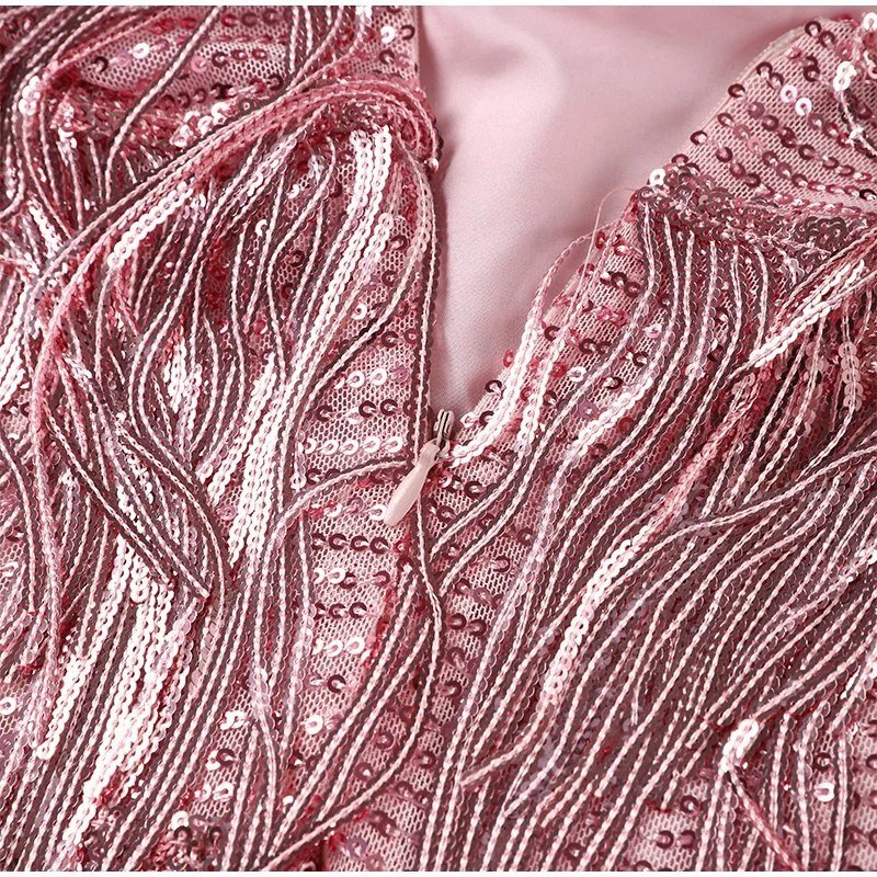 Sukienka damska wieczorowa mini z piórami