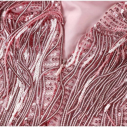 Sukienka damska wieczorowa mini z piórami